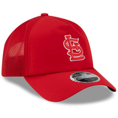 Red St. Louis Cardinals New Era 2026 Batting Practice Apex 9FORTY Adjustable Trucker Hat