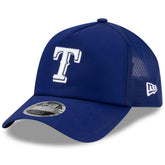 Royal Texas Rangers New Era 2026 Batting Practice Apex 9FORTY Adjustable Trucker Hat