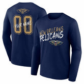 New Orleans Pelicans Hustle Custom Long Sleeve T-Shirt