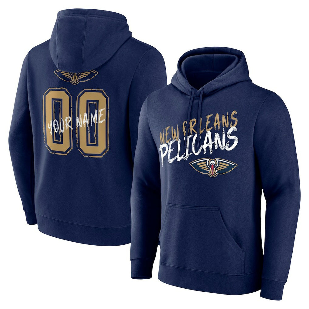 New Orleans Pelicans Hustle Custom Pullover Hoodie