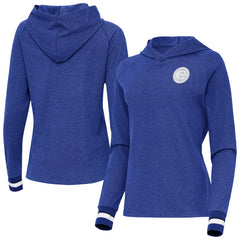 Heather Royal Chicago Cubs Antigua Women's Trek Pullover Hoodie