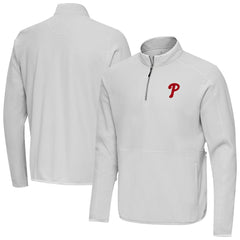 Gray Philadelphia Phillies Antigua Step Up Quarter-Zip Pullover
