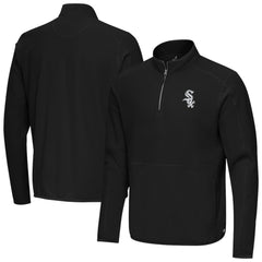 Black Chicago White Sox Antigua Step Up Quarter-Zip Pullover