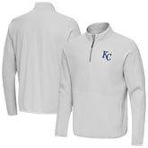 Gray Kansas City Royals Antigua Step Up Quarter-Zip Pullover