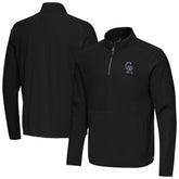 Black Colorado Rockies Antigua Step Up Quarter-Zip Pullover
