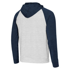 Heather Navy/Gray Cleveland Guardians Antigua Urgent Pullover Hoodie