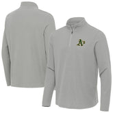 Heather Gray Athletics Antigua Sync Tri-Blend Quarter-Zip Pullover