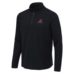 Heather Black Arizona Diamondbacks Antigua Sync Tri-Blend Quarter-Zip Pullover