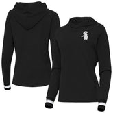 Black Chicago White Sox Antigua Women's Trek Pullover Hoodie