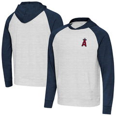Heather Navy/Gray Los Angeles Angels Antigua Urgent Pullover Hoodie