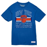 Mitchell & Ness New York Knicks Striped Logo Lockup Premium T-Shirt