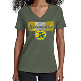 Green Athletics Starter Women's Team Color Shading V-Neck T-Shirt