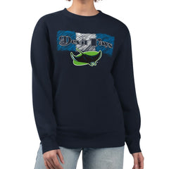 Navy Tampa Bay Rays Starter Women's Team Color Shading Fleece Pullover Sweatshirt