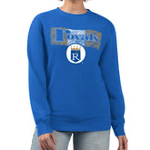 Royal Kansas City Royals Starter Women's Team Color Shading Fleece Pullover Sweatshirt