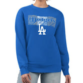 Royal Los Angeles Dodgers Starter Women's Team Color Shading Fleece Pullover Sweatshirt