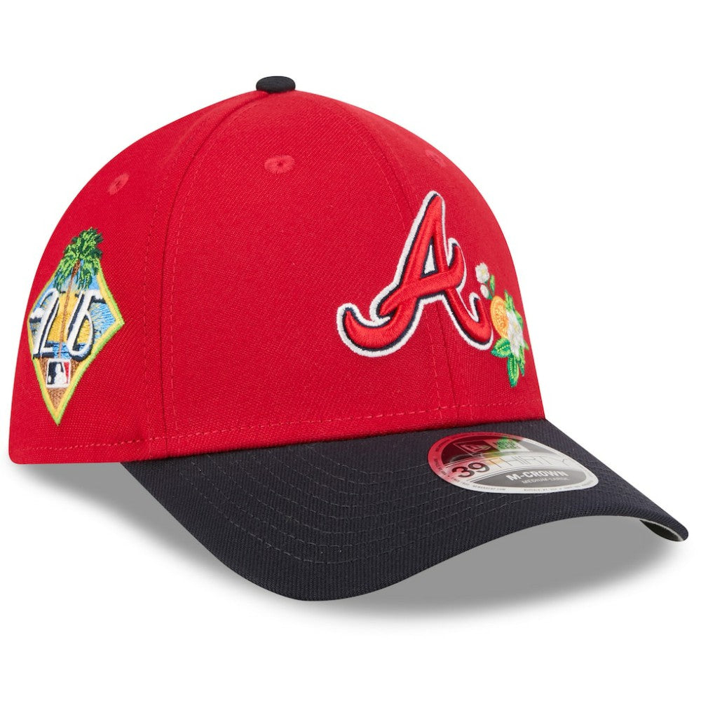 Red/Navy Atlanta Braves New Era 2026 Spring Training M-Crown 39THIRTY Flex Hat