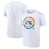 Detroit Pistons Team Logo Pride T-Shirt sale