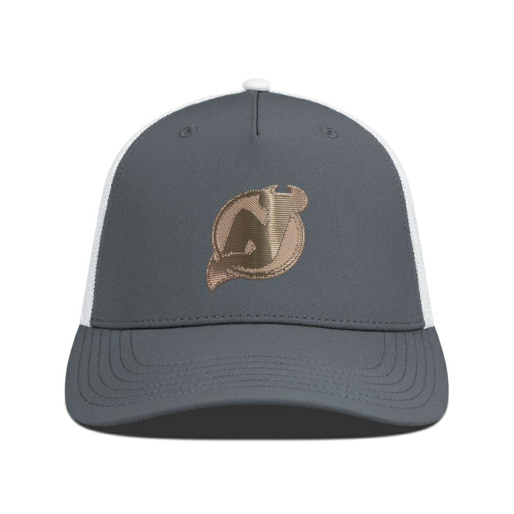 NHL New Jersey Devils Levelwear Signal Copper Insignia Trucker Adjustable Hat