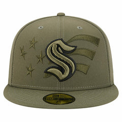 NHL Seattle Kraken New Era Military Appreciation Flag 59FIFTY Fitted Hat