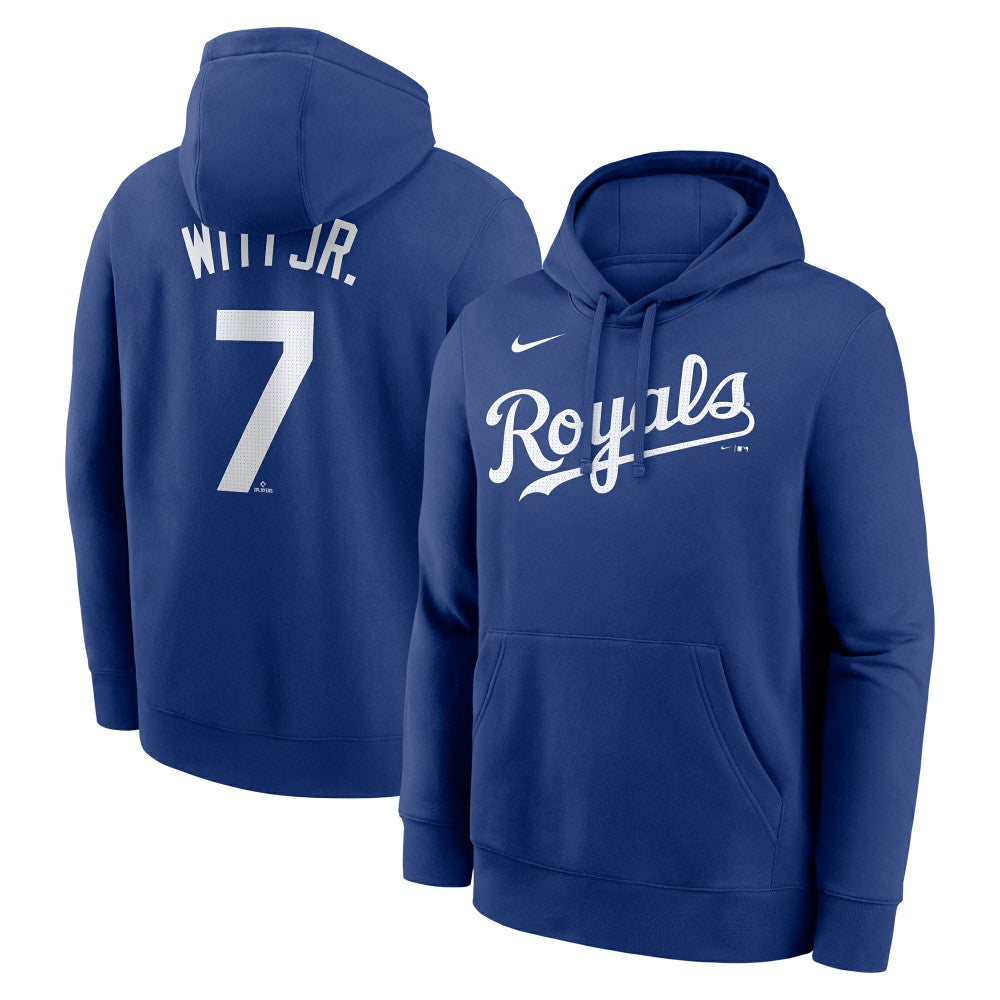 Royal Bobby Witt Jr. Kansas City Royals Nike Player Name & Number Club Fleece Pullover Hoodie