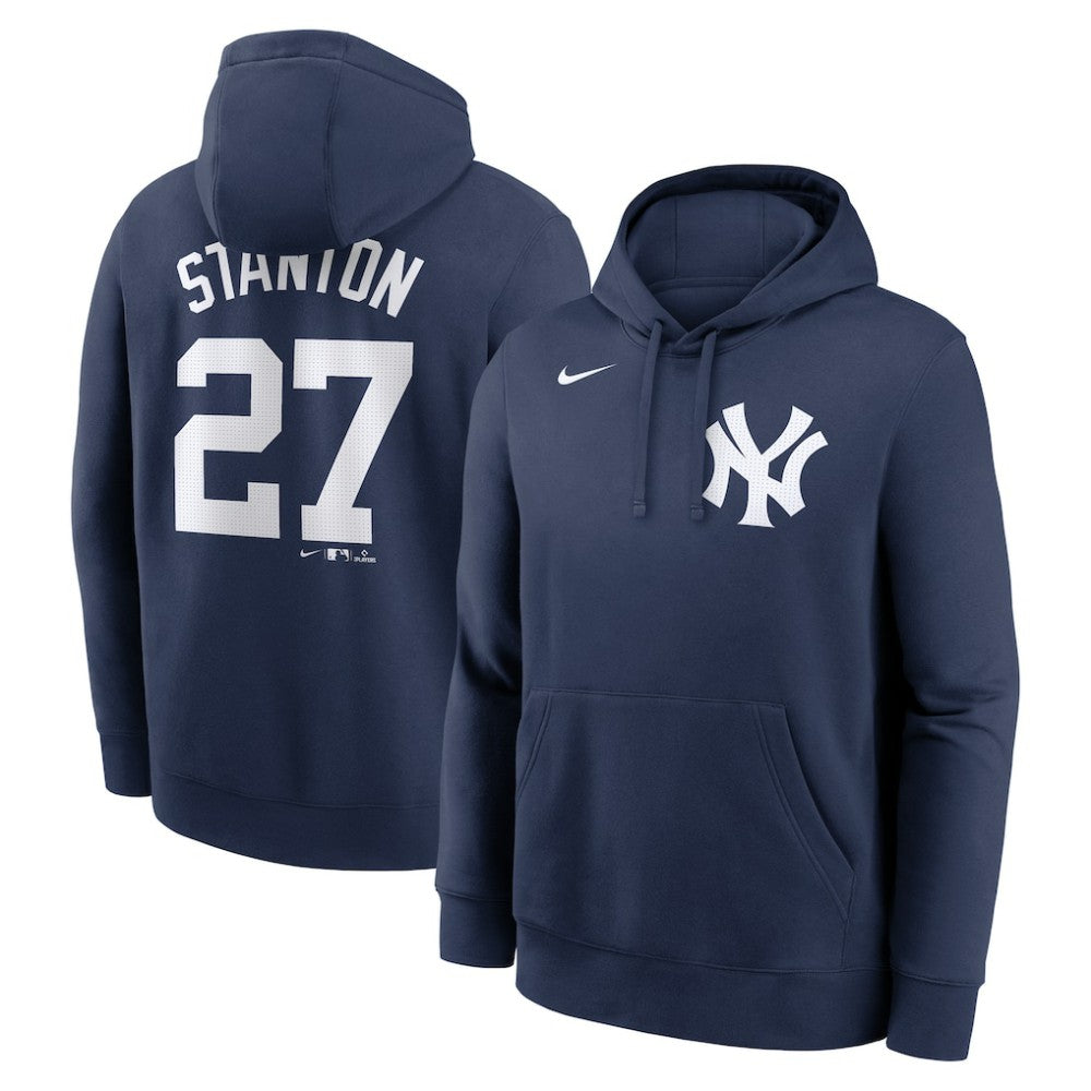 Navy Giancarlo Stanton New York Yankees Nike Player Name & Number Club Fleece Pullover Hoodie