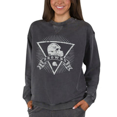 Concepts Sport Women's Boxy Mist French Terry Long Sleeve Top - Cleveland Browns Tops