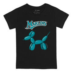 Black Miami Marlins Tiny Turnip Youth Balloon Dog T-Shirt