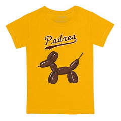 Gold San Diego Padres Tiny Turnip Youth Balloon Dog T-Shirt
