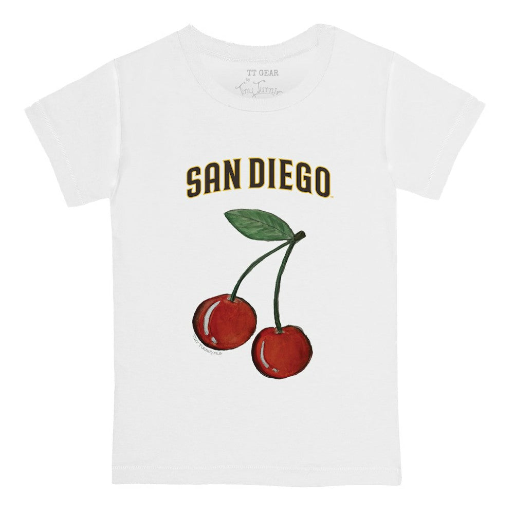 White San Diego Padres Tiny Turnip Youth Cherries T-Shirt