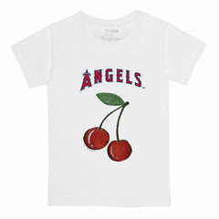 White Los Angeles Angels Tiny Turnip Youth Cherries T-Shirt