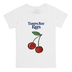 White Tampa Bay Rays Tiny Turnip Youth Cherries T-Shirt