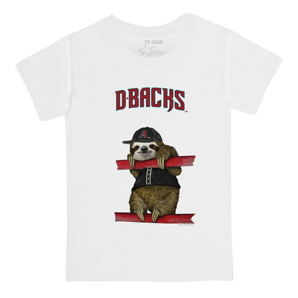 White Arizona Diamondbacks Tiny Turnip Youth Sloth T-Shirt
