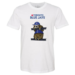White Toronto Blue Jays Tiny Turnip Unisex Sloth T-Shirt