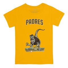 Gold San Diego Padres Tiny Turnip Youth Velociraptor T-Shirt
