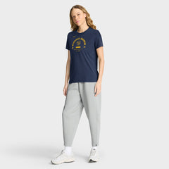 Navy Milwaukee Brewers Nike Women's Authentic Collection Early Work Tri-Blend Dri-FIT T-Shirt