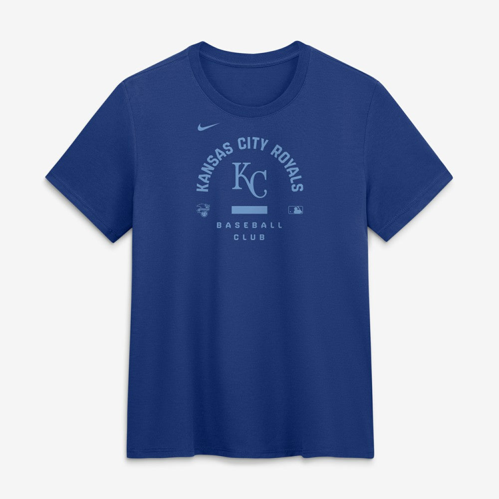 Royal Kansas City Royals Nike Women's Authentic Collection Early Work Tri-Blend Dri-FIT T-Shirt