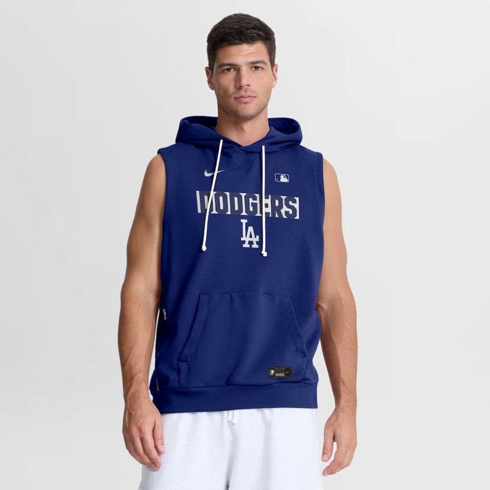 Royal Los Angeles Dodgers Nike Authentic Collection Standard Issue Dri-FIT Sleeveless Hoodie