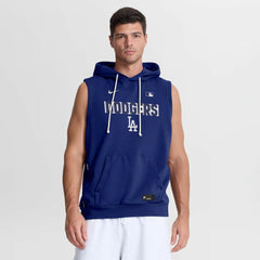 Royal Los Angeles Dodgers Nike Authentic Collection Standard Issue Dri-FIT Sleeveless Hoodie