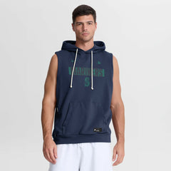 Navy Seattle Mariners Nike Authentic Collection Standard Issue Dri-FIT Sleeveless Hoodie