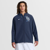 Navy Tampa Bay Rays Nike Authentic Collection Raglan Therma-FIT Full-Zip Hooded Jacket