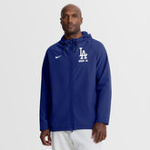 Royal Los Angeles Dodgers Nike Authentic Collection Raglan Therma-FIT Full-Zip Hooded Jacket