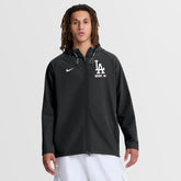Black Los Angeles Dodgers Nike Authentic Collection Raglan Therma-FIT Full-Zip Hooded Jacket