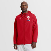 Red Philadelphia Phillies Nike Authentic Collection Raglan Therma-FIT Full-Zip Hooded Jacket