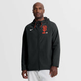 Black San Francisco Giants Nike Authentic Collection Raglan Therma-FIT Full-Zip Hooded Jacket