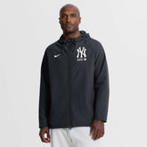 Navy New York Yankees Nike Authentic Collection Raglan Therma-FIT Full-Zip Hooded Jacket