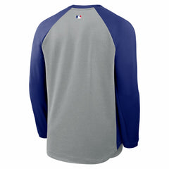 Heather Charcoal Los Angeles Dodgers Nike Authentic Collection Raglan Dri-FIT Sweatshirt