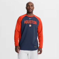 Navy Houston Astros Nike Authentic Collection Raglan Dri-FIT Sweatshirt