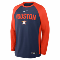 Navy Houston Astros Nike Authentic Collection Raglan Dri-FIT Sweatshirt