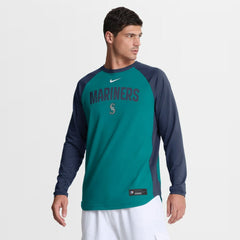 Teal Seattle Mariners Nike Authentic Collection Raglan Dri-FIT Sweatshirt