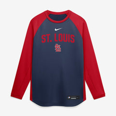 Navy St. Louis Cardinals Nike Authentic Collection Raglan Dri-FIT Sweatshirt